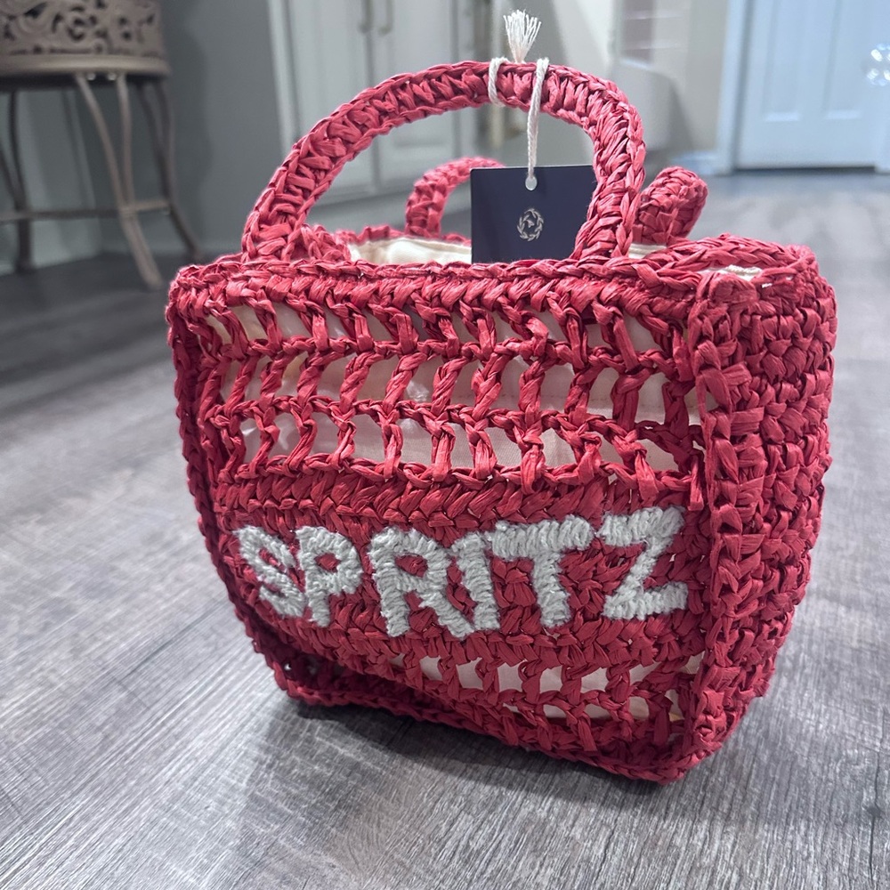 Spritz Cherry Red Woven Tote